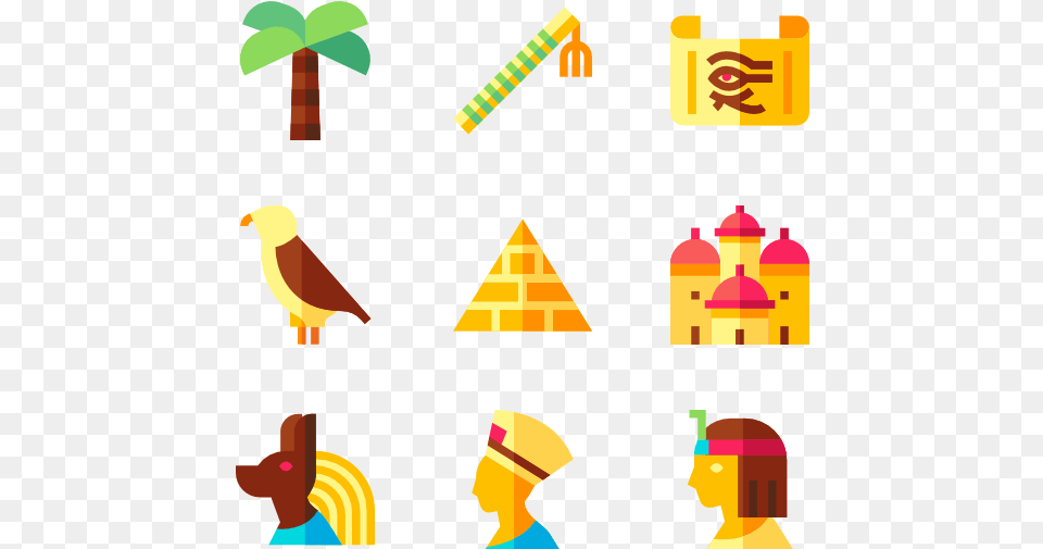 Icons Egypt, Animal, Bird, Person, Art Png Image