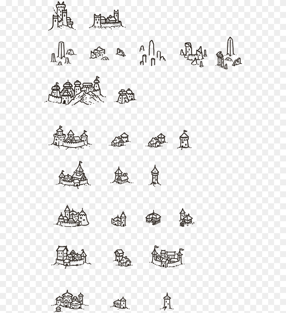 Icons For Fantasy Maps, Accessories, Earring, Jewelry, Blackboard Free Png Download