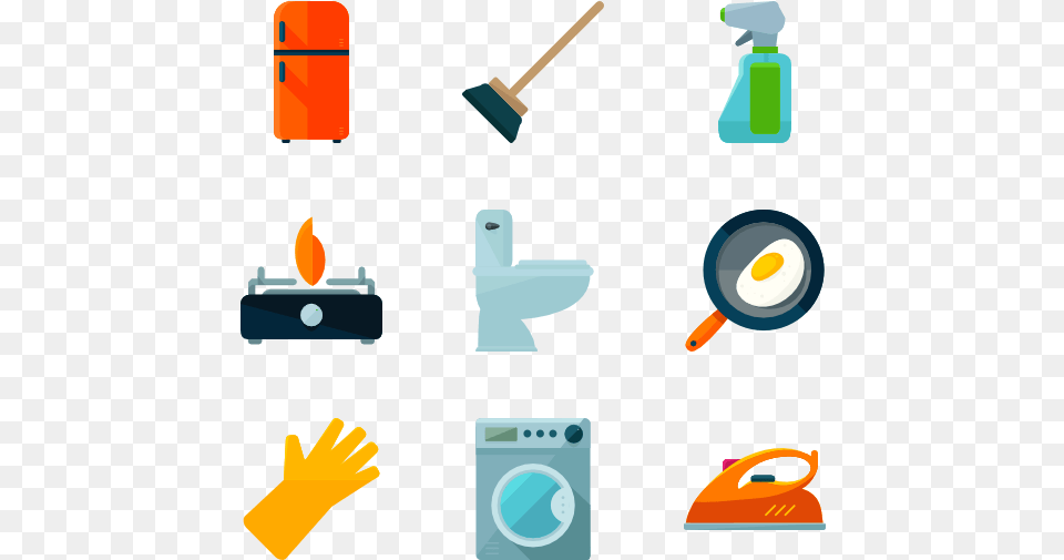 Icons For Home Appliance, Device, Cleaning, Person Free Transparent Png