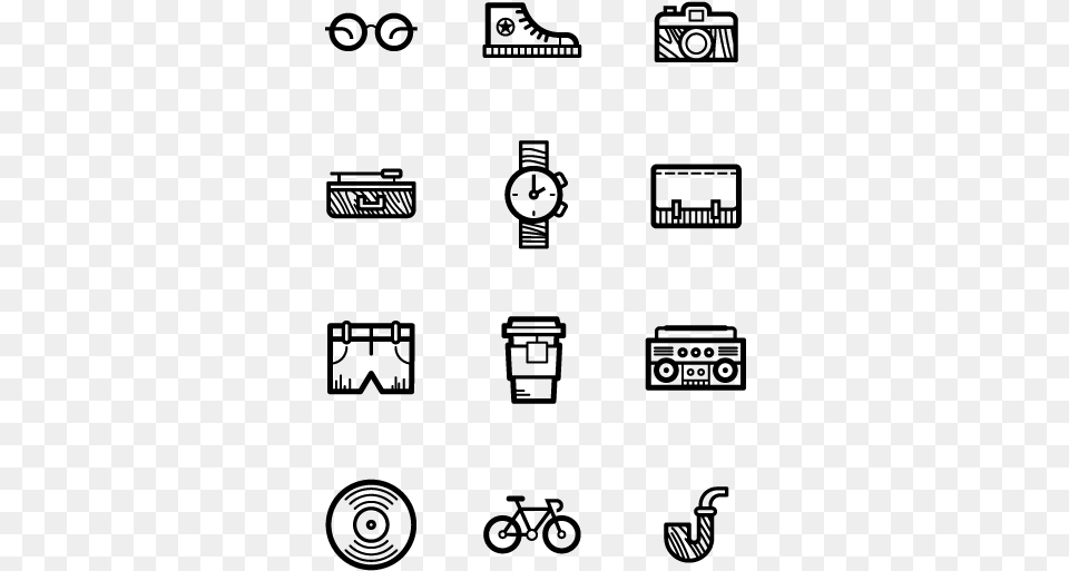 Icons Hipster, Gray Png Image