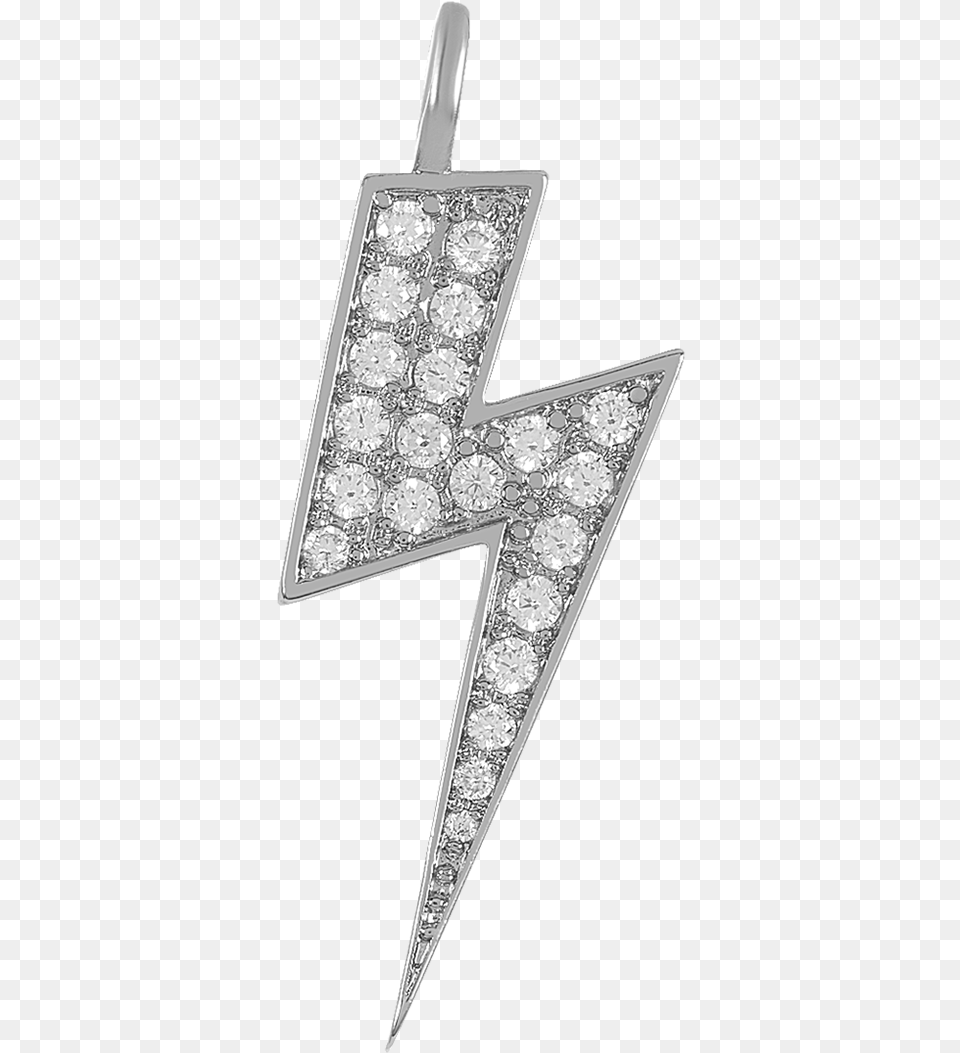 Icons Necklace Grande Lightning Bolt Charm U2013 Melinda Maria Solid, Accessories, Diamond, Earring, Gemstone Free Png Download