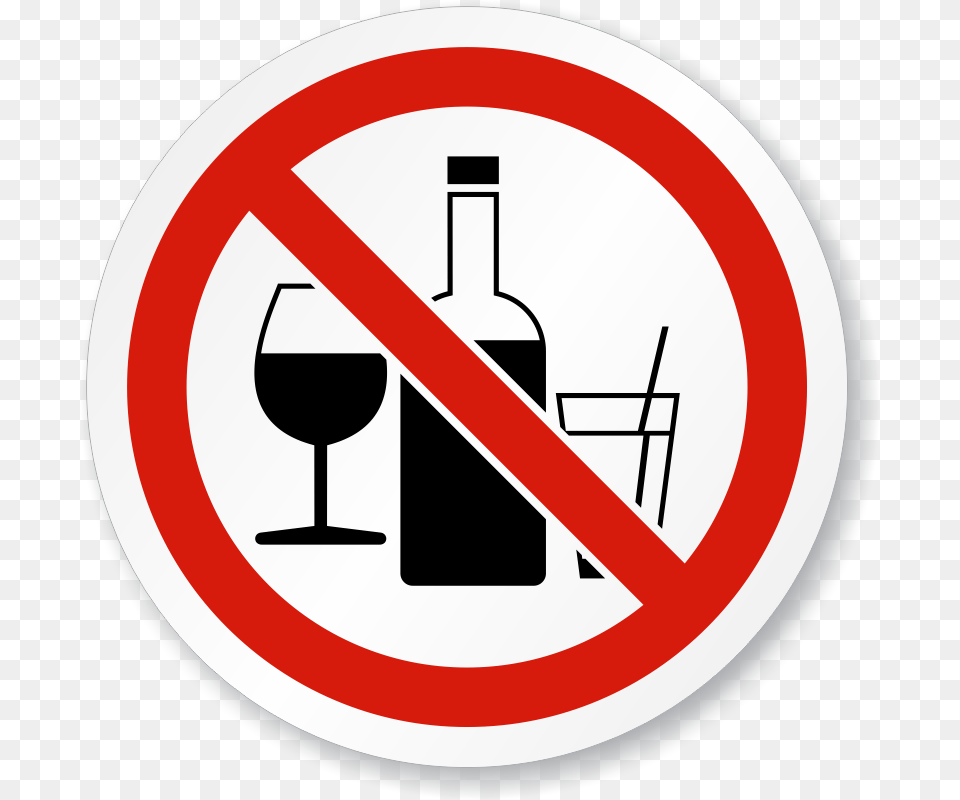 Icons No Alcohol In 2018, Sign, Symbol, Road Sign, Beverage Free Png Download
