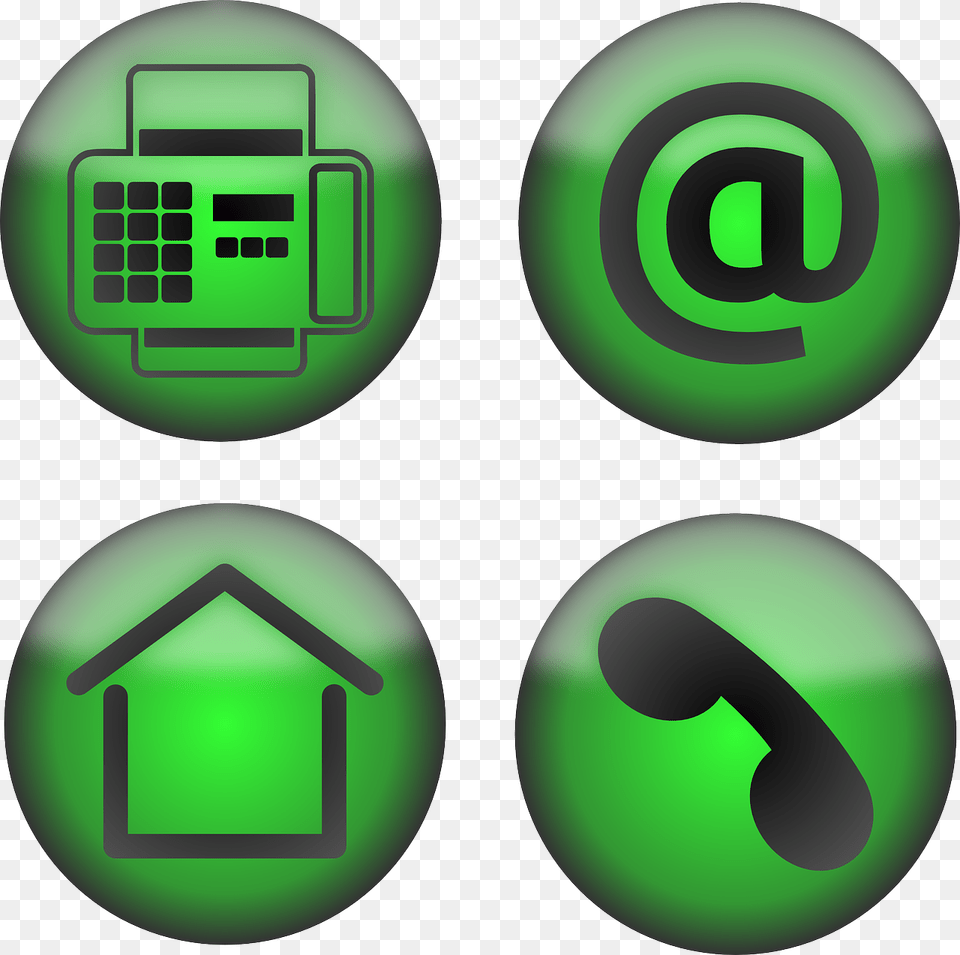 Icons Office Contact Email Fax Home Phone Clip Art Logo Address, Green, Symbol, Recycling Symbol Png Image