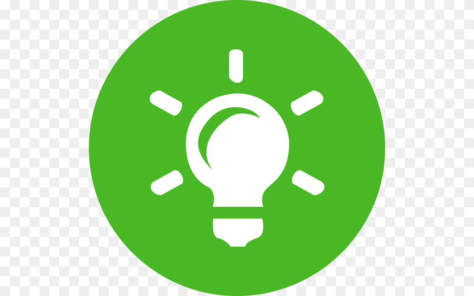 Icons Solution Green Icon, Light, Lightbulb, Disk, Lighting Free Png Download