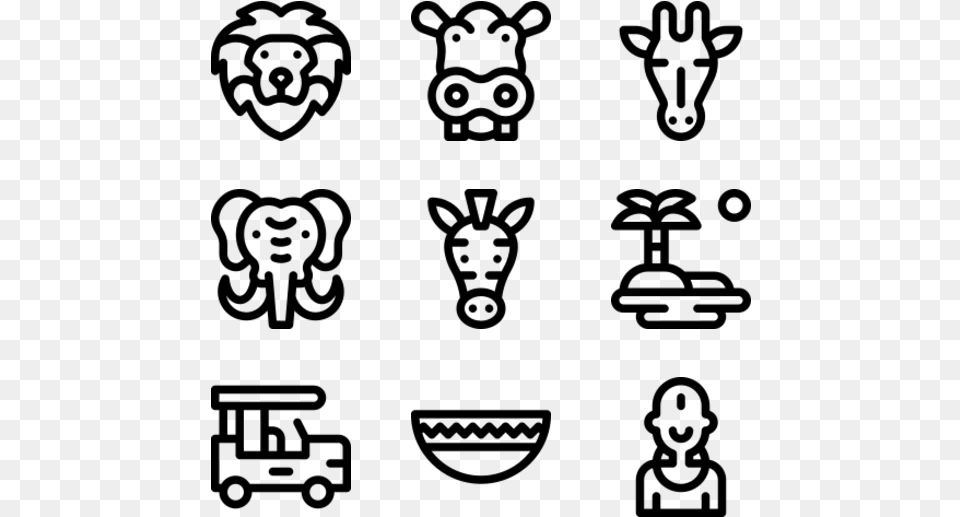 Icons Vector Africa Easy Tattoos For Boys, Gray Free Png Download