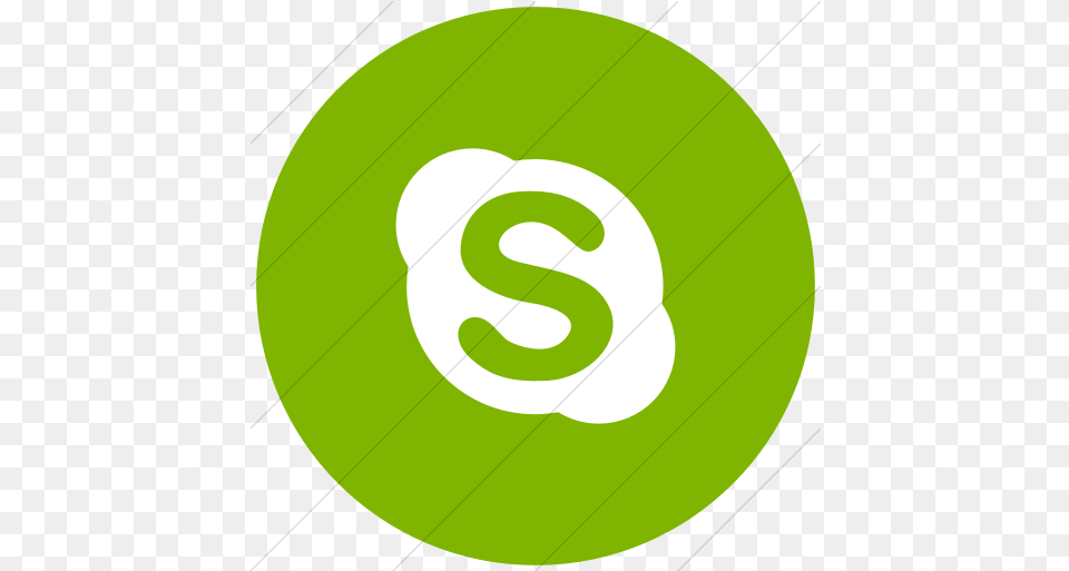 Iconsetc Flat Circle White Circle Skype Icon, Green, Disk, Logo, Symbol Png Image