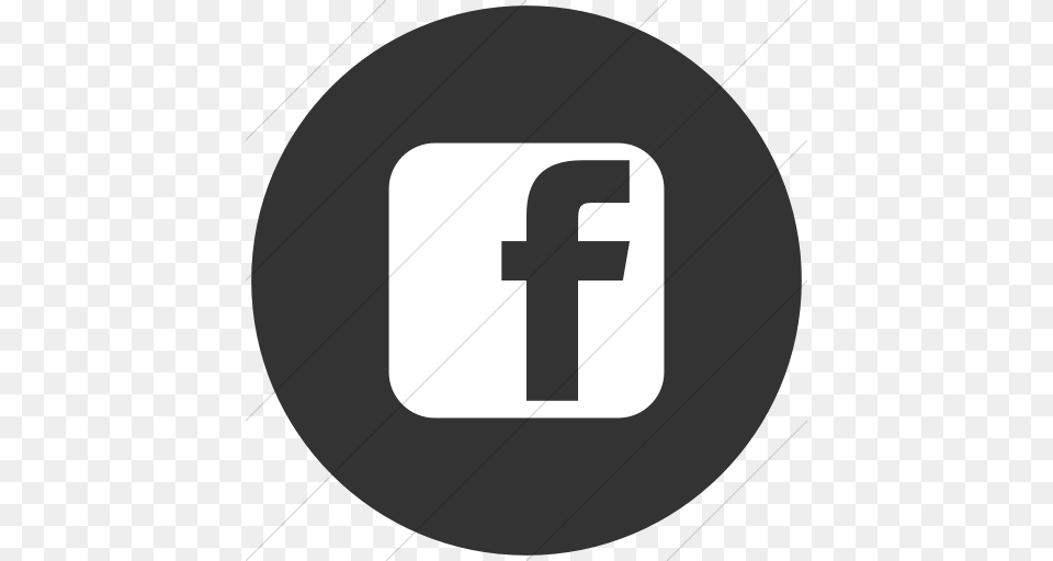 Iconsetc Flat Circle White On Dark Gray Social Media Facebook, Symbol, Text, Disk Free Png Download