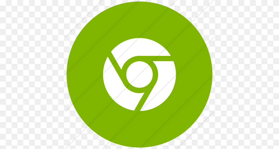 Iconsetc Flat Circle White On Green Social Media Chrome Icon, Symbol, Disk Free Png Download