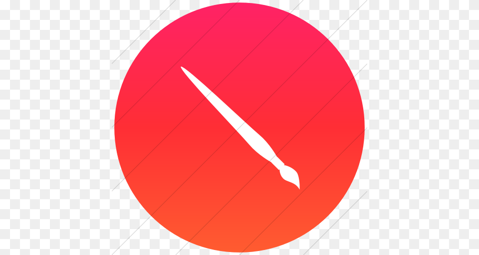 Iconsetc Flat Circle White On Ios Orange Gradient Classica, Weapon, Blade, Knife, Dagger Free Png