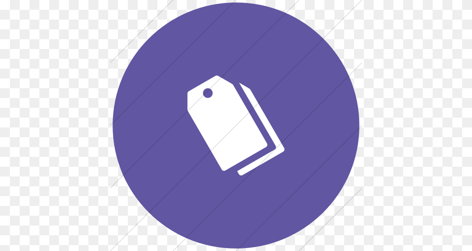 Iconsetc Flat Circle White On Purple Foundation Pricetag, Paper, Disk Png