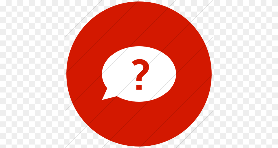 Iconsetc Flat Circle White On Red Raphael Bubble Question Mark Icon, Symbol, First Aid Png Image