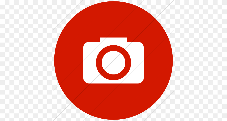 Iconsetc Flat Circle White On Red Raphael Camera Icon, Photography, Sign, Symbol Free Transparent Png