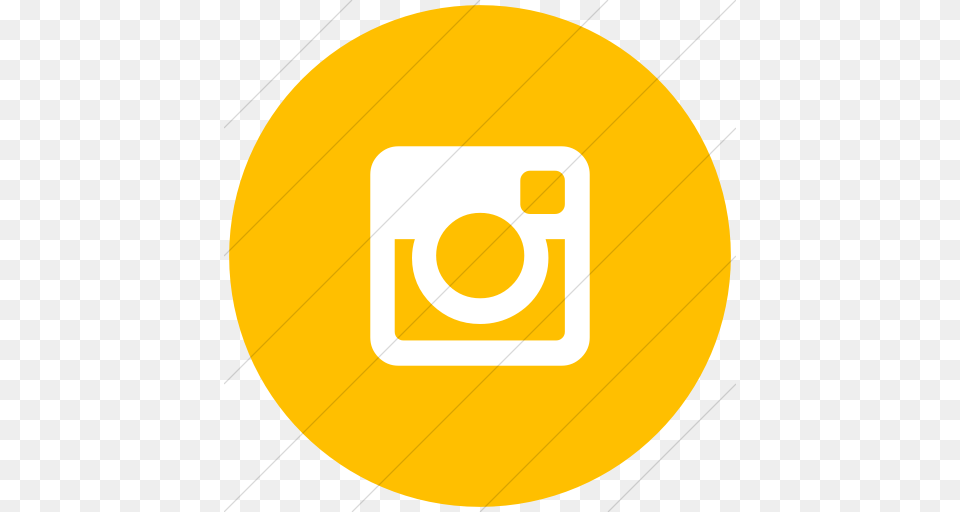 Iconsetc Flat Circle White On Yellow Bootstrap Font Awesome, Photography, Disk Free Png