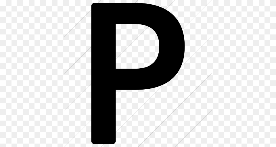 Iconsetc Simple Black Alphanumerics Uppercase Letter P Icon, Gray Free Png
