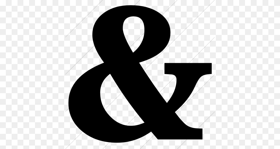 Iconsetc Simple Black Classica Ampersand Icon, Gray Free Transparent Png