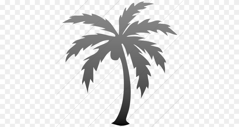 Iconsetc Simple Black Gradient Black Palm Tree Icon, Palm Tree, Plant, Stencil, Leaf Png