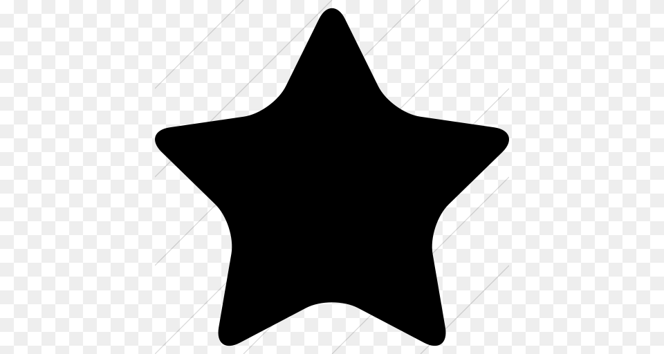 Iconsetc Simple Black Raphael Star Solid Rounded Icon, Gray Free Png Download
