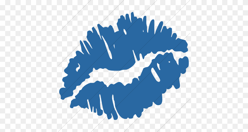 Iconsetc Simple Blue Classica Kiss Mark Icon, Face, Head, Person, Body Part Png