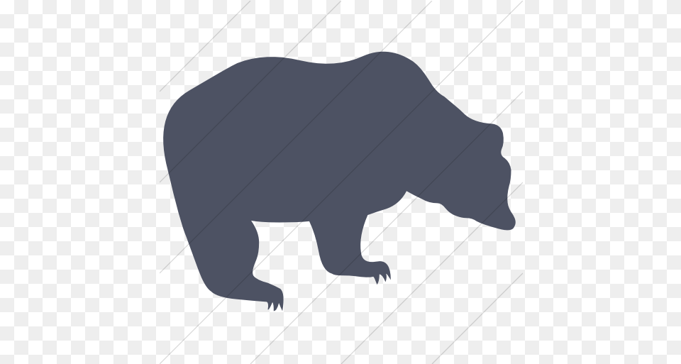 Iconsetc Simple Blue Gray Animals Bear Icon Grizzly Bear, Animal, Wildlife, Mammal, Baby Free Png Download
