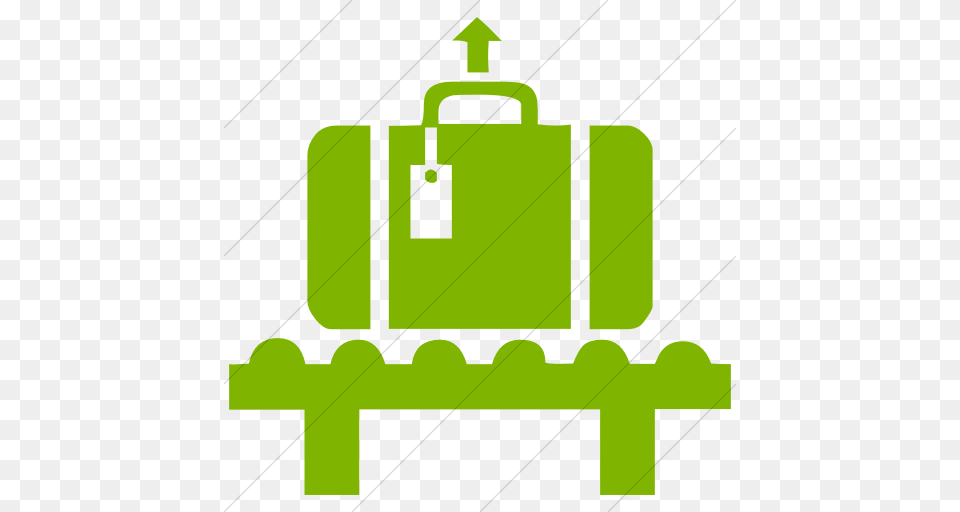 Iconsetc Simple Green Classica Baggage Claim Icon, Bag, Bulldozer, Machine Free Transparent Png