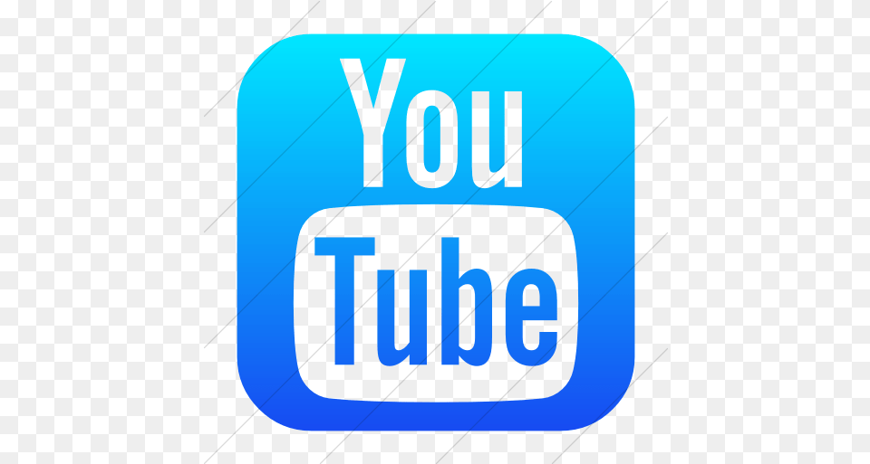 Iconsetc Simple Ios Blue Gradient Bootstrap Font Awesome Blue Youtube Square Icon, Bus Stop, Outdoors, Text, Computer Hardware Png Image