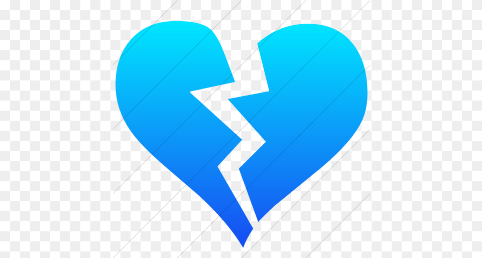 Iconsetc Simple Ios Blue Gradient Classica Broken Heart Icon Black Broken Heart, Person Free Transparent Png