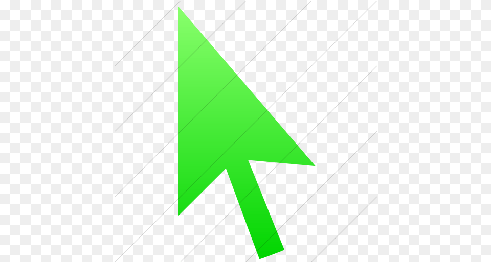 Iconsetc Simple Ios Neon Green Gradient Classica Mouse Vector Mouse Arrow, Triangle, Weapon Free Png