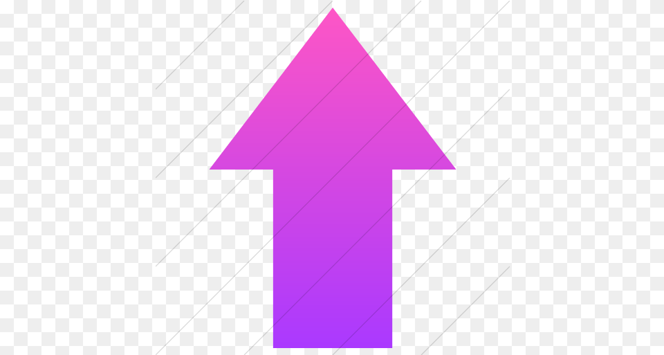 Iconsetc Simple Ios Pink Gradient Classic Arrows Solid Up Icon Action And Reaction In A Spring, Purple, Triangle Free Png Download