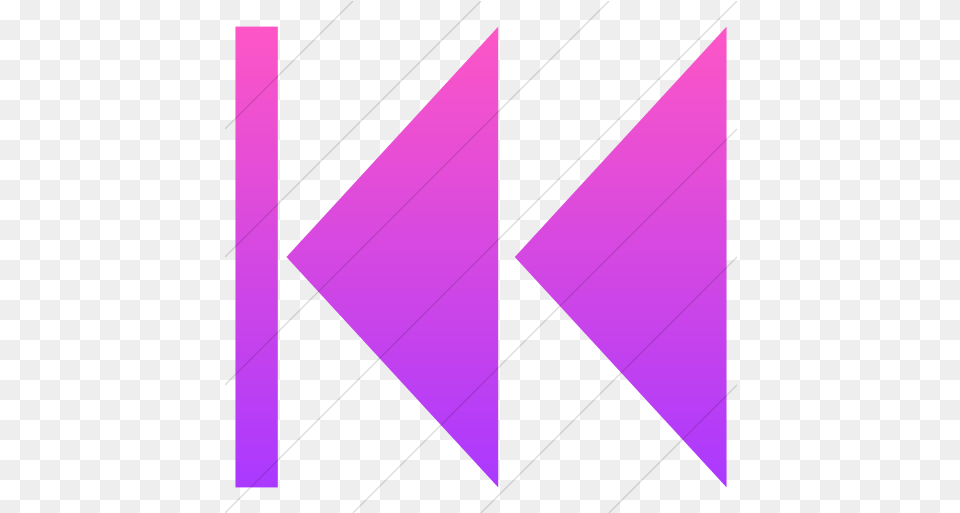 Iconsetc Simple Ios Pink Gradient Classica Skip Back Arrow Vertical, Purple, Triangle Png