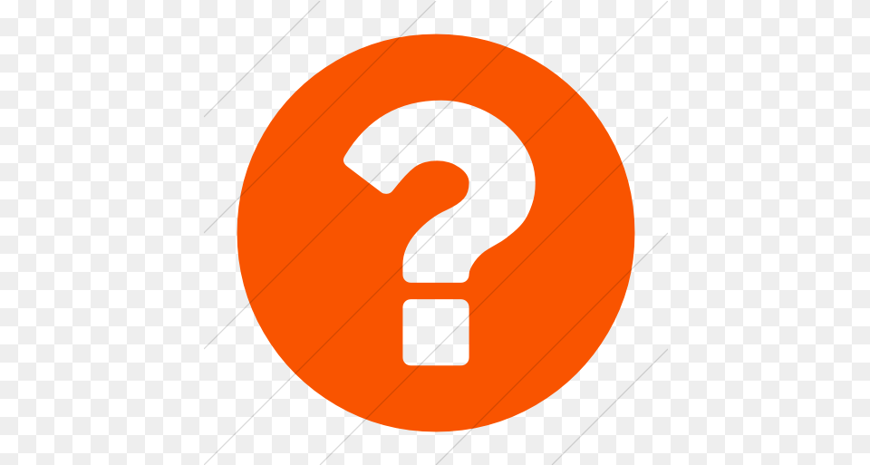 Iconsetc Simple Orange Bootstrap Font Question Bank Icon, Symbol, Disk, Text Free Transparent Png