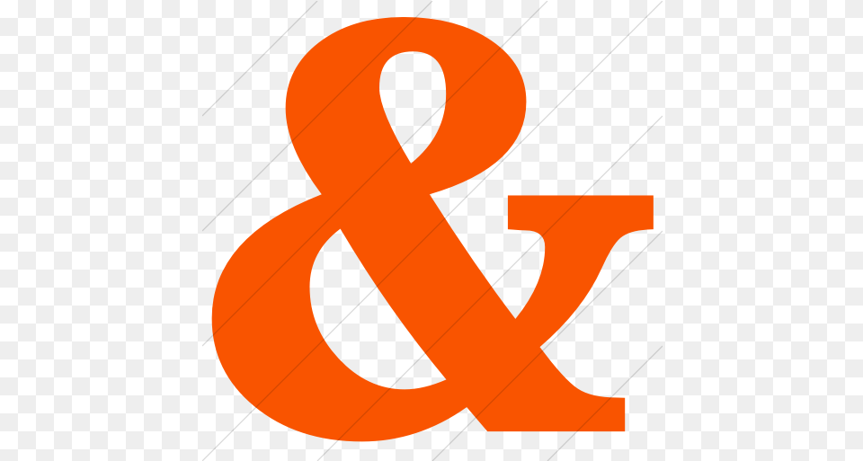 Iconsetc Simple Orange Classica Ampersand Icon Orange Ampersand, Alphabet, Symbol, Text, Number Png