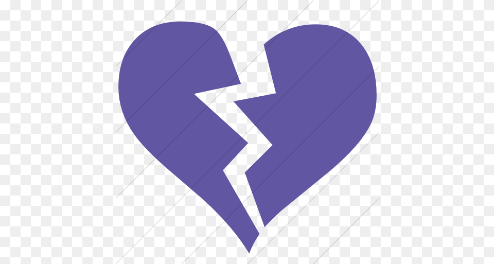 Iconsetc Simple Purple Classica Broken Heart Icon Transparent Broken Heart Symbol, Person Free Png