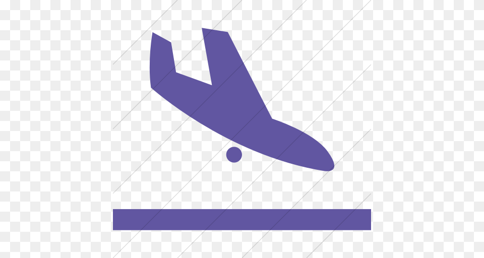 Iconsetc Simple Purple Raphael Plane Landing Icon, Aircraft, Flight, Transportation, Vehicle Free Transparent Png