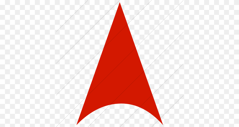 Iconsetc Simple Red Classic Arrows Direction North Icon Plot, Triangle, Rocket, Weapon Free Png Download