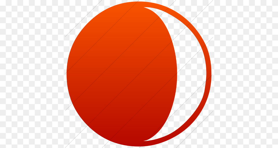 Iconsetc Simple Red Gradient Classica Waxing Crescent Moon Icon, Sphere, Astronomy, Nature, Night Free Png
