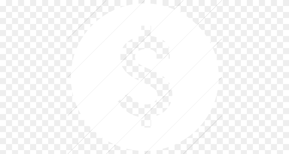 Iconsetc Simple White Raphael Dollar Back Arrow White Icon, Number, Symbol, Text, Disk Free Png