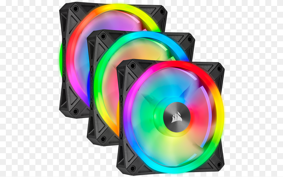 Icue Ql120 Rgb 120mm Pwm Triple Fan Corsair Ql120, Disk Free Transparent Png