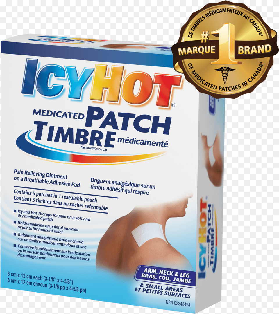 Icy Hot Medicated Back Patches Icy Hot Pack, Adult, Female, Person, Woman Free Png Download