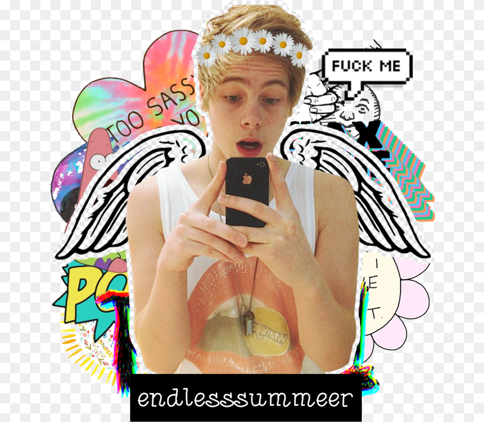 Id 1 Luke Hemmings By Endlesssummeer D7ewvtd Too Sassy For You Overlay, Male, Adult, Person, Man Png Image