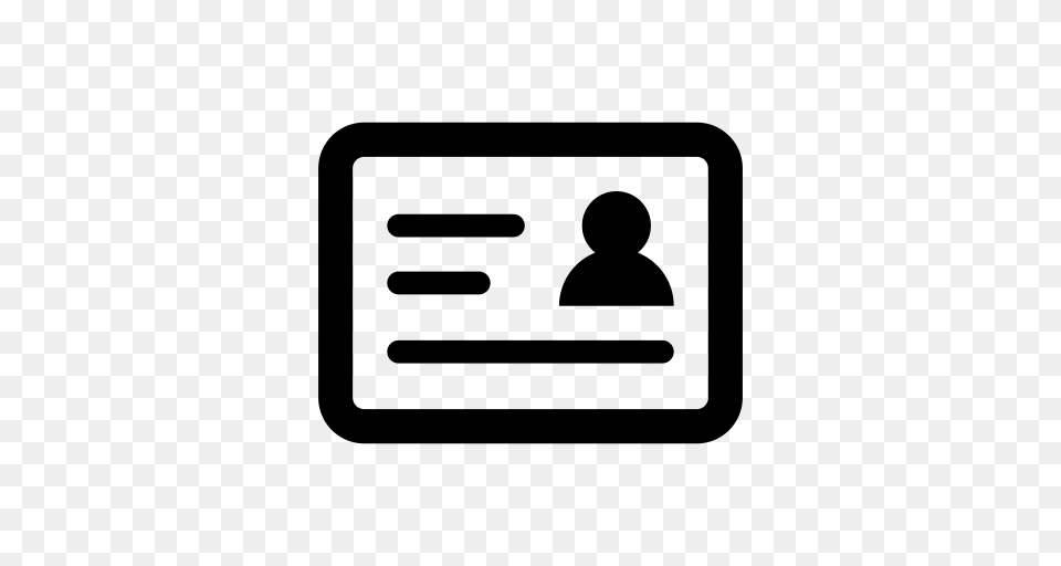 Id Card No Id Card Identification Icon With And Vector, Gray Free Png