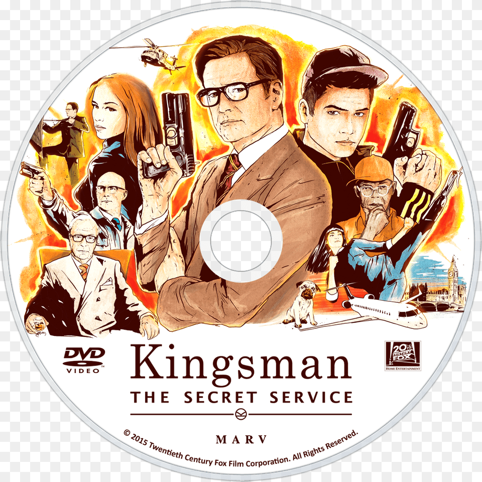 Id Kingsman The Secret Service Disc Cover, Dvd, Adult, Person, Man Free Transparent Png
