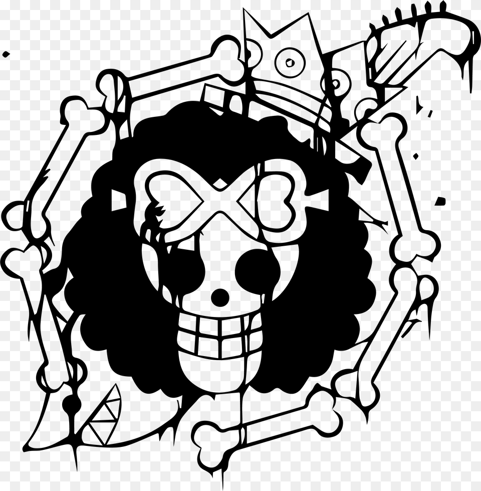 Id One Piece Straw Hat Pirates Jolly Roger, Gray Free Png