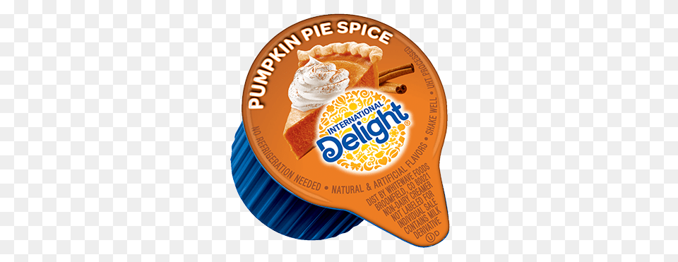 Id Pumpkin Pie Spice Single Serve Creamer, Cream, Dessert, Food, Ice Cream Png Image