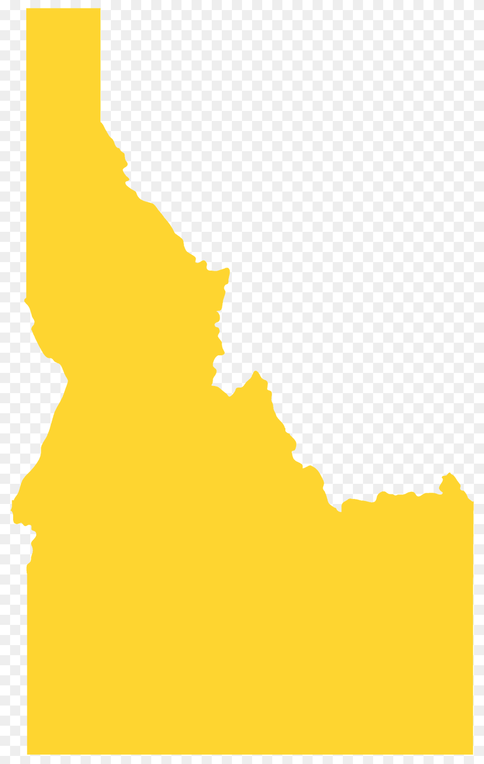 Idaho Map Silhouette, Chart, Plot, Nature, Land Free Png Download