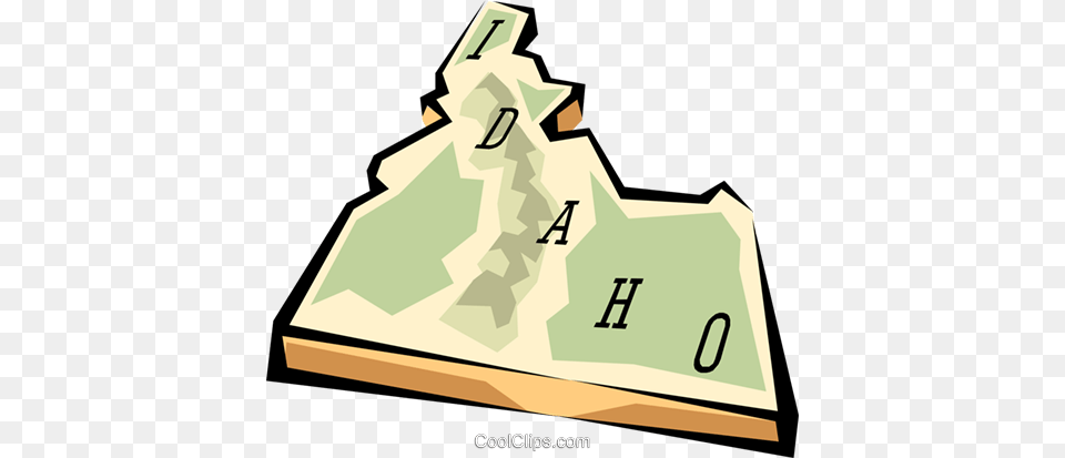Idaho State Map Royalty Vector Clip Art Illustration Png Image