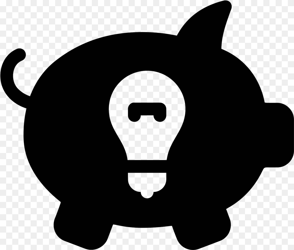 Idea Bank Filled Icon Bank, Gray Png Image
