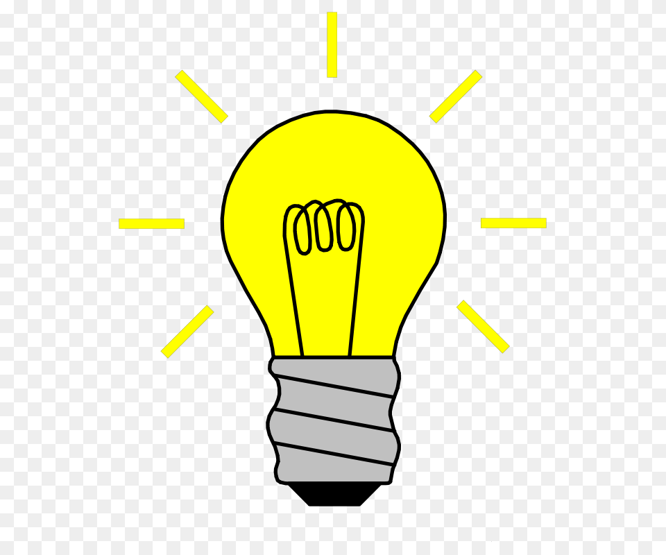 Idea Clipart, Light, Lightbulb Free Png