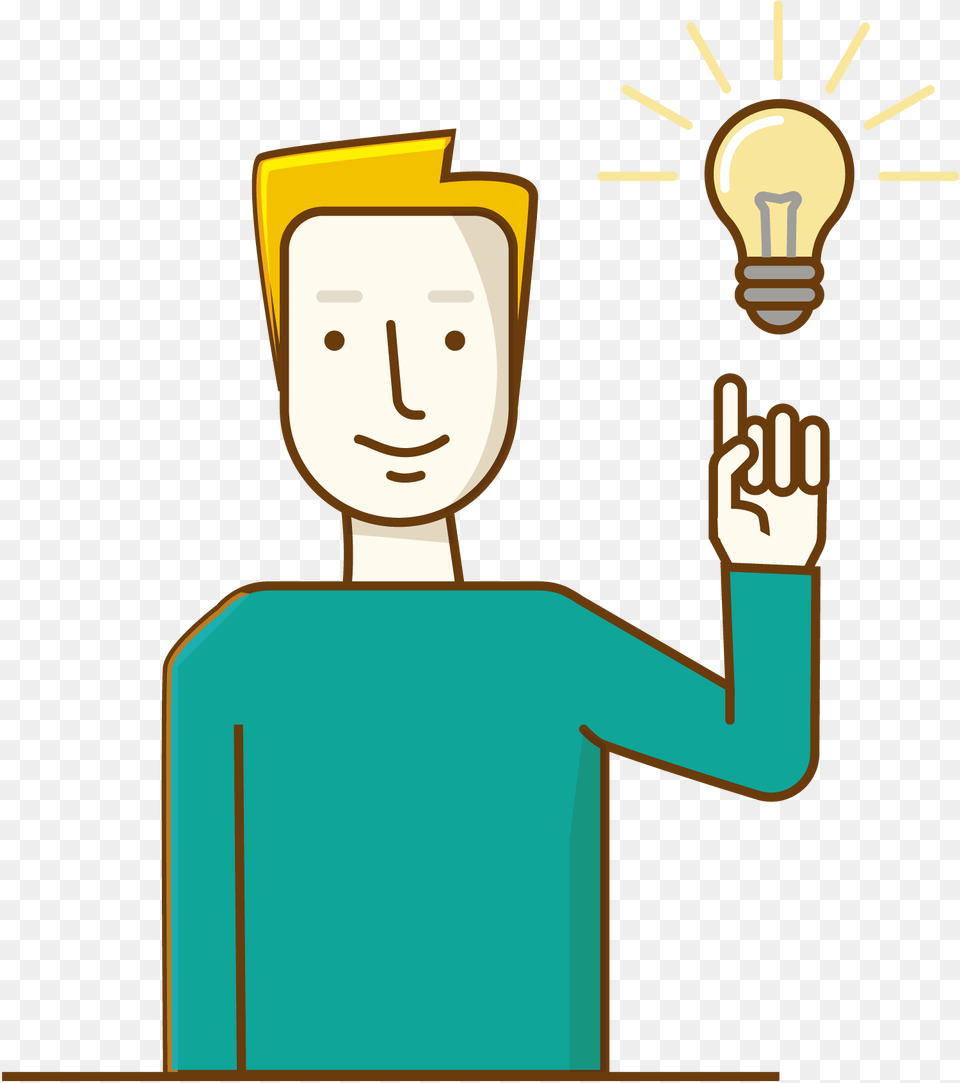 Idea Clipart Head Thinking Vector Idea Thinking, Light, People, Person, Lightbulb Free Transparent Png