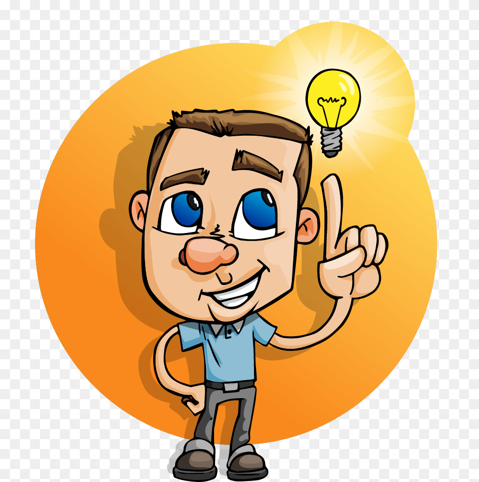 Idea Clipart Idea Man Thinking Light Bulb Clip Art, Baby, Face, Head, Person Free Png Download
