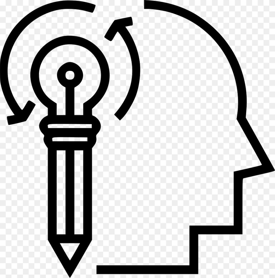 Idea Generation Idea Generation Icon, Stencil, Light Free Png Download